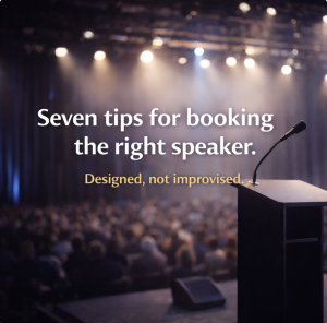 Antoni Lacinai Seven tips for booking a speaker